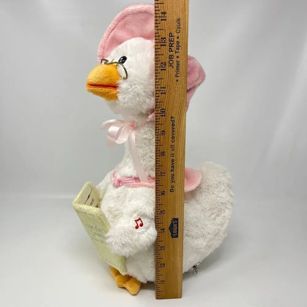 Cuddle Barn Mother Goose Read Along Talking Soft Plush Animatronic Toy Pink